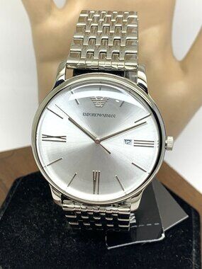 Emporio Armani Men's Watch AR11599 Quartz Silver Dial Stainless Steel 42mm